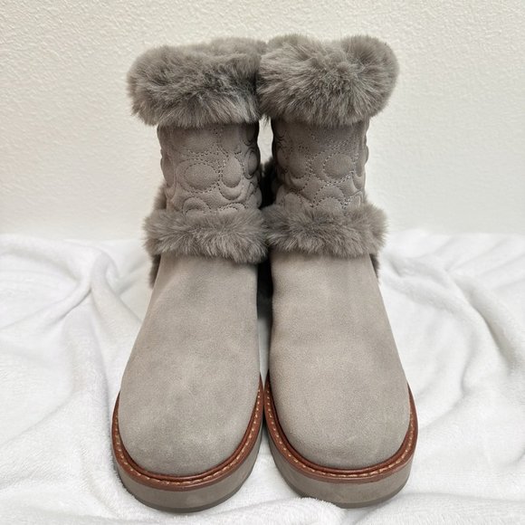 COACH IZZIE BOOT Size 7.5 B - Heather Grey - Style FG4597 in EUC - MSRP $378 - Picture 2 of 9